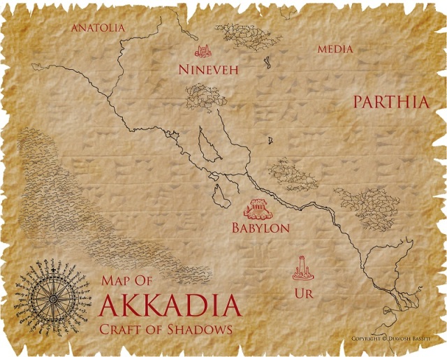 Map of Akkadia from The Jewel of Nineveh